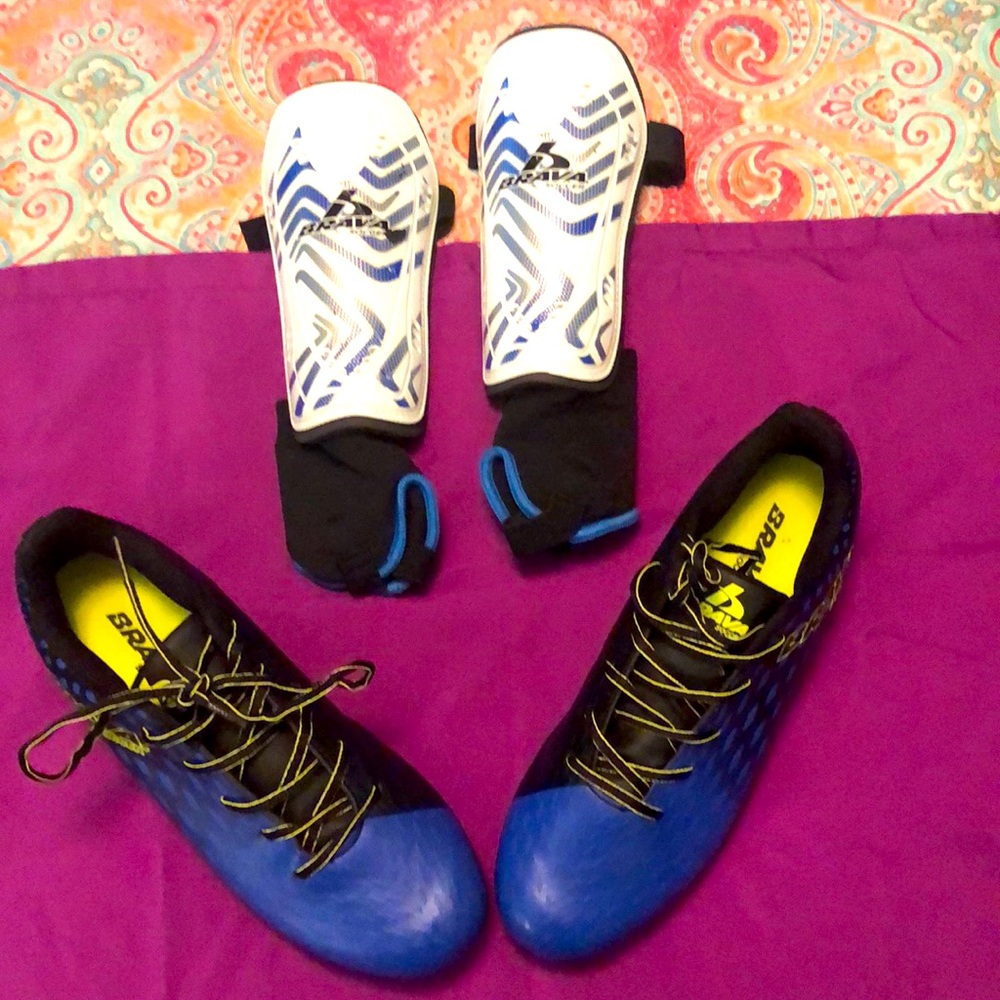 Brava Soccer Shoes and Pads.